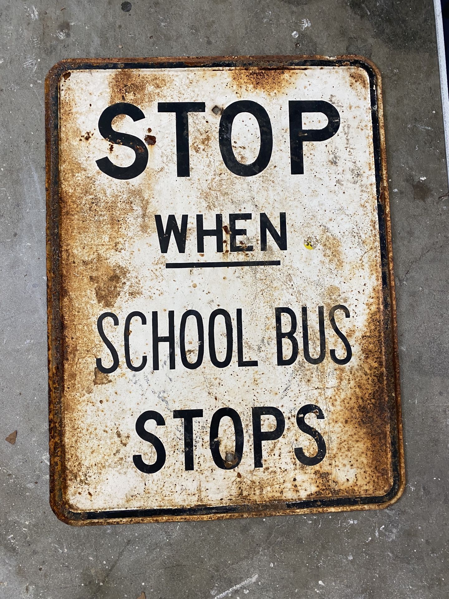 Antique School Bus Sign