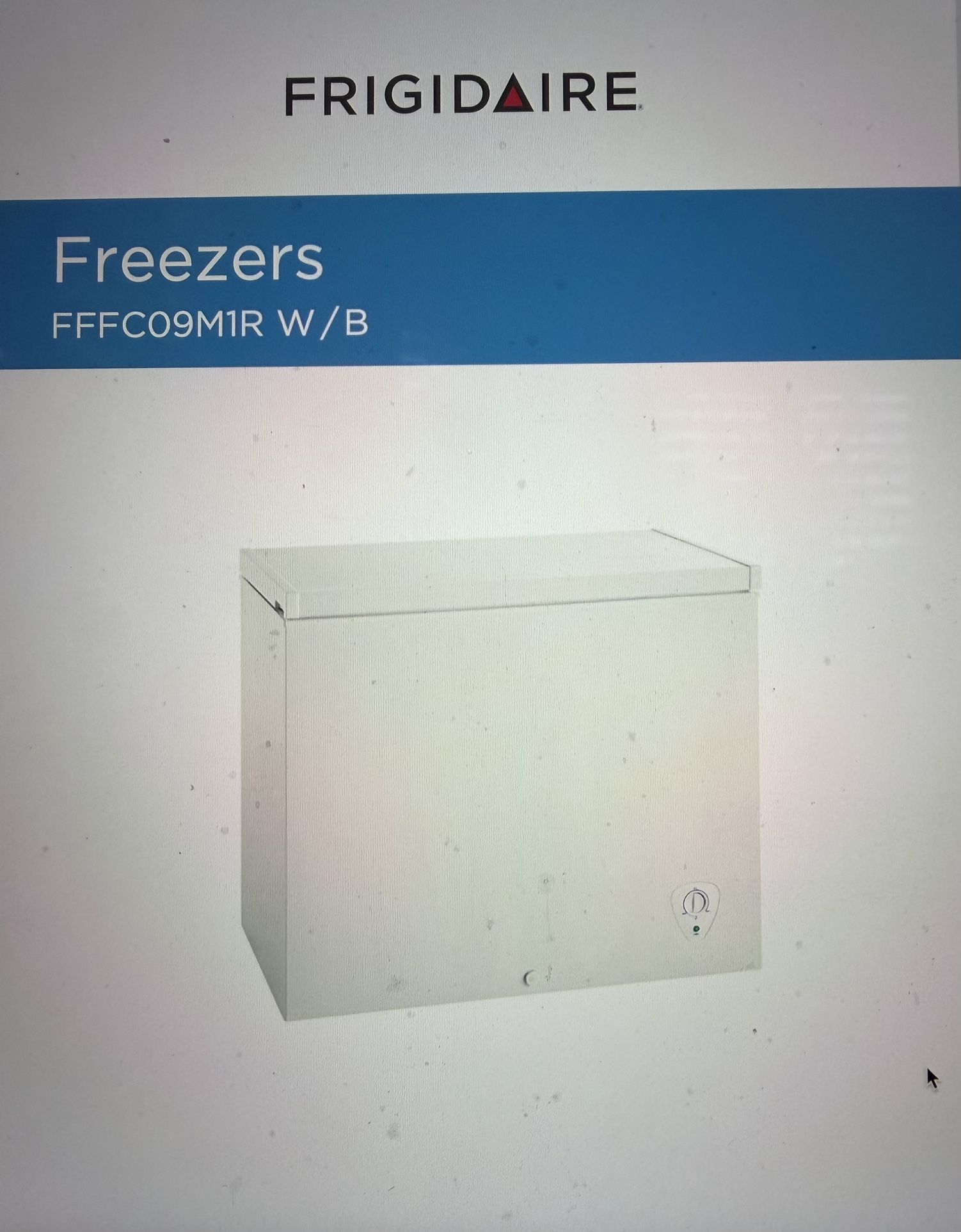 8.7 FRIGIDAIRE Chest Freezer. Perfect.