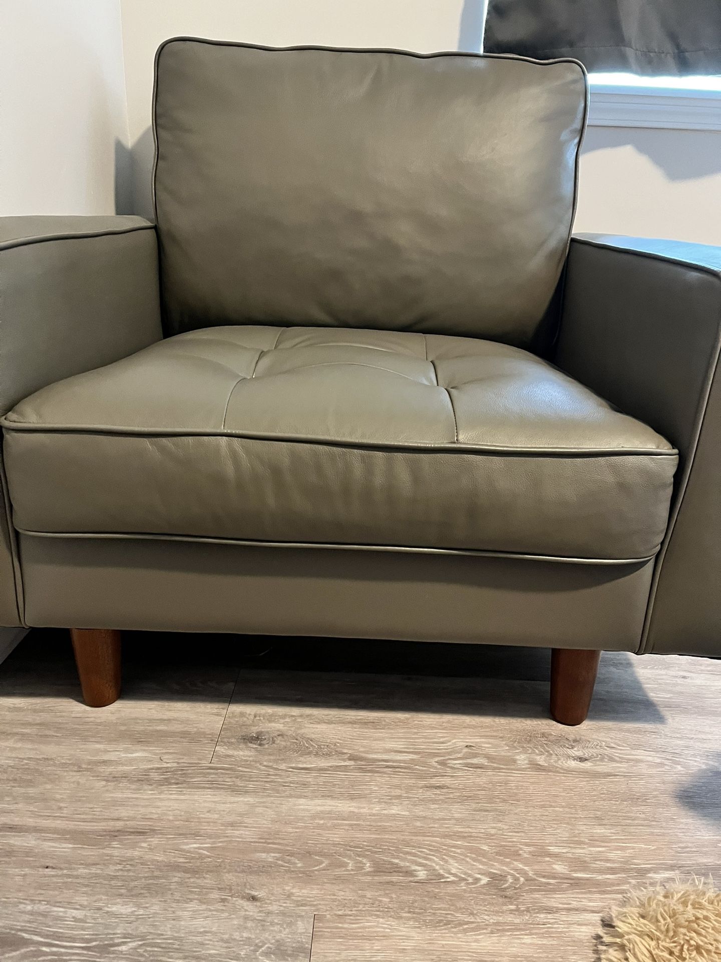 Grey Leather Chair