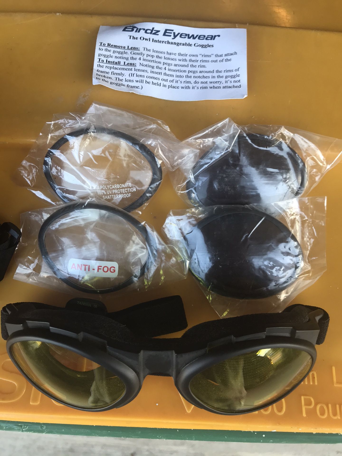 Motorcycle goggles like new