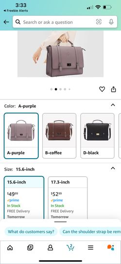 EaseGave Women's 15.6 Inch Laptop Briefcase, Vintage Purple 