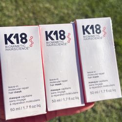 K18 Leave In Molecular Hair Mask $20 Ea