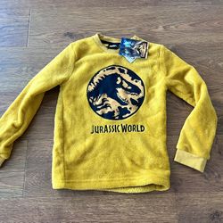 New with tag Jurassic world Fossil Logo Graphic Fleece Pullover kids size 8
