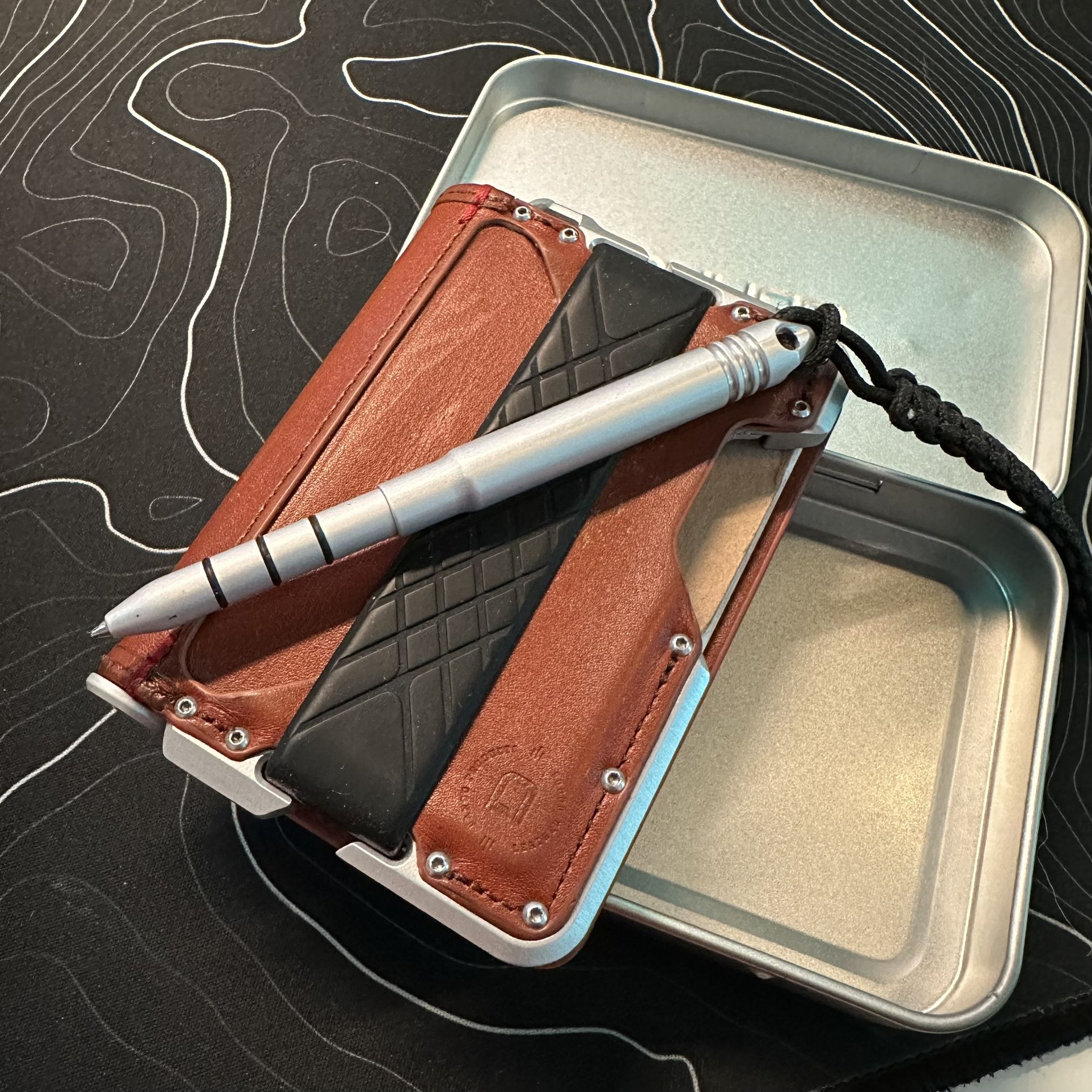 Dango D01 EDC Leather Men’s Wallet With Notepad And Pen