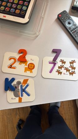 Matching numbers and letters games for kids