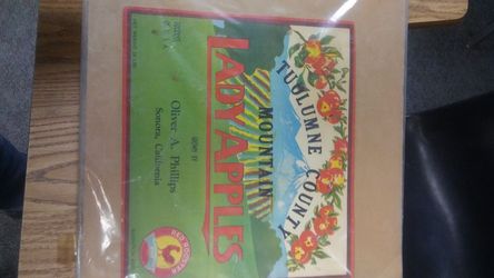 Fruit crate packing label