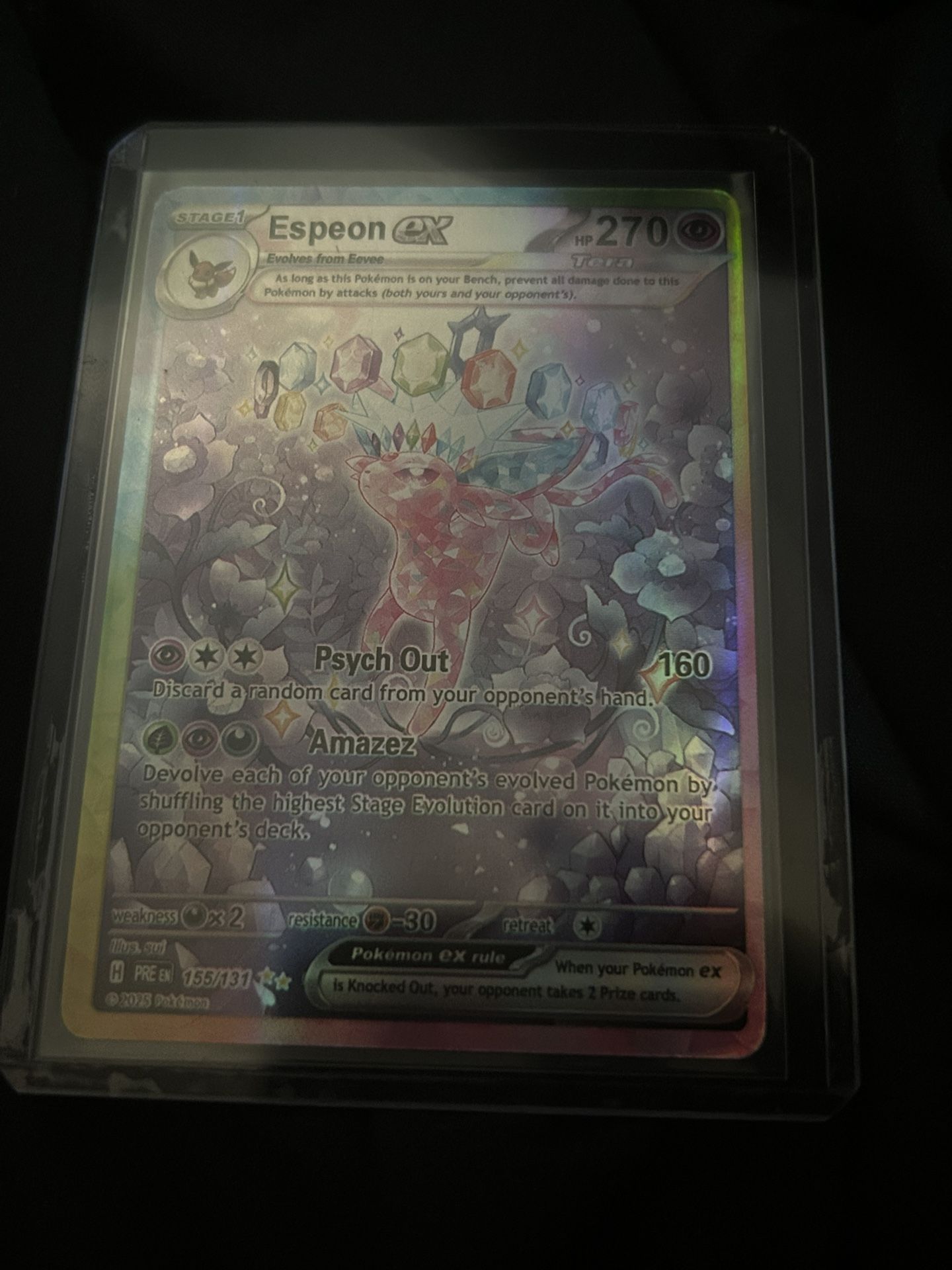 Espeon Ex #155 Pokemon Prismatic Evolutions