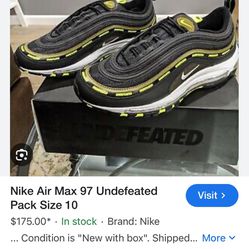 97 Air Max Undefeated Men’s 9.5