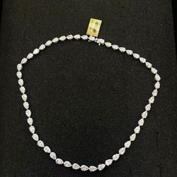 ✨ Exquisite 14K White Gold Tennis Necklace 💎