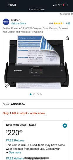 Scanner Brother ADS-1000W