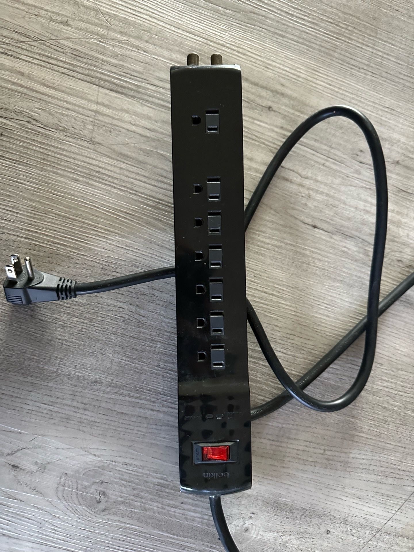 7-Outlet Surge Protector with 6-foot Power Cord and Cable/Satellite