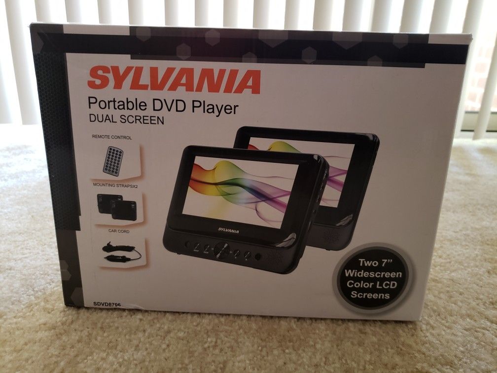 Sylvania portable DVD player dual screen