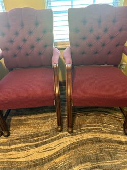 3 Tufted Upholstered Armchairs