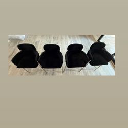 CB2 Azalea Mink Counter Stools (4)