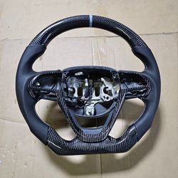 Jeep grand cherokee steering wheel Carbon Fiber d shape srt style for 2014-2020