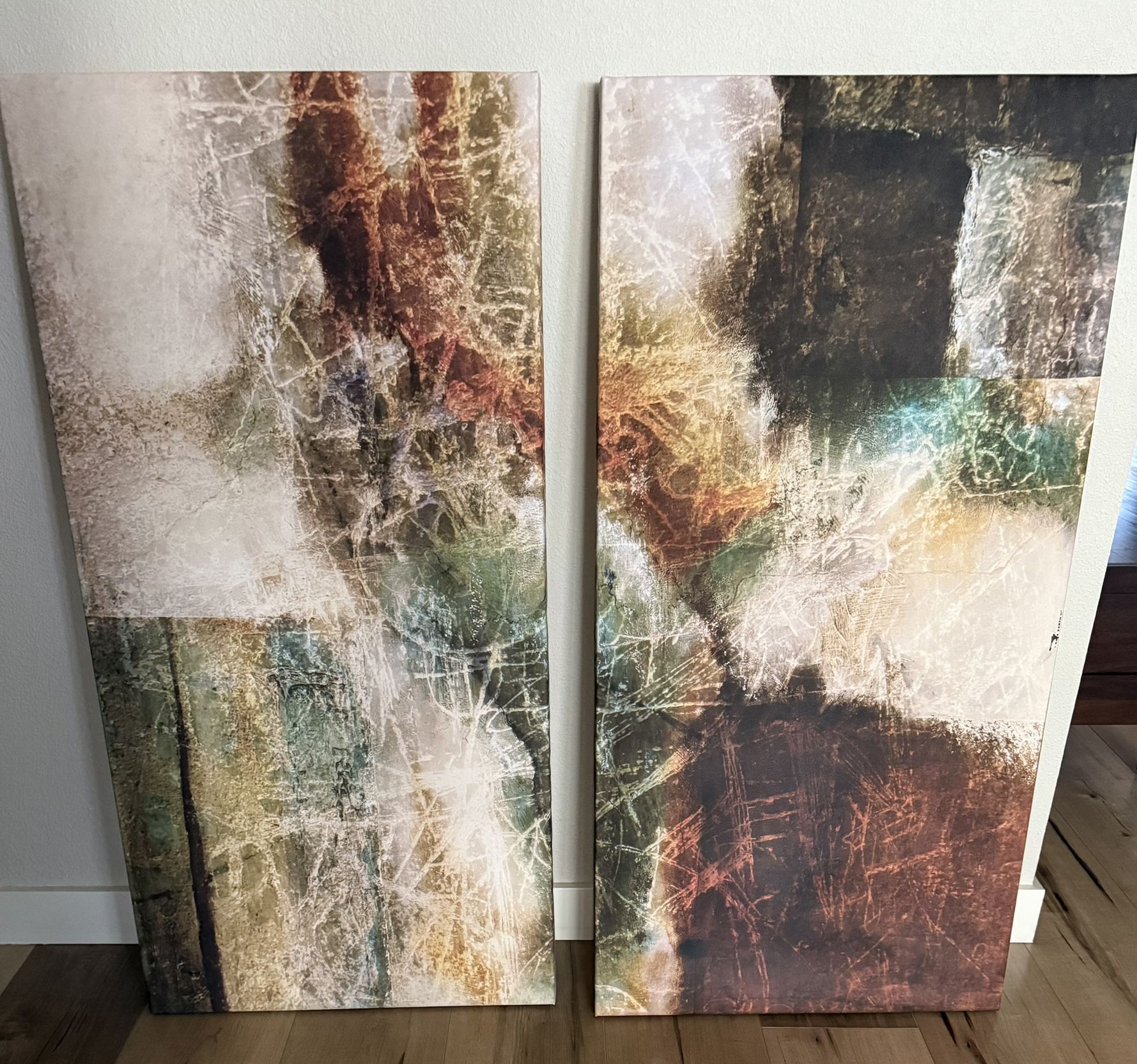 Canvas Art Each Piece 20” X 40”