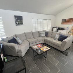 Grey Section Sofa