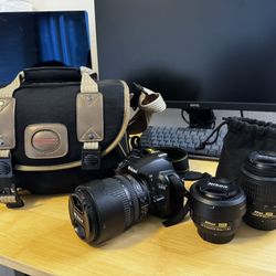 Nikon D3100 + Lenses + Camera Bag BUNDLE