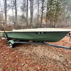 Fiberglass jon boat