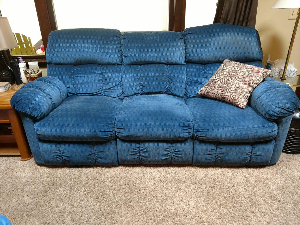 Blue massage/ heated couch