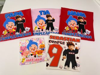 Custom birthday shirts/ playeras personalizadas