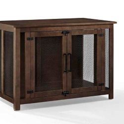 Crosley Furniture Pet Crate, Brown
