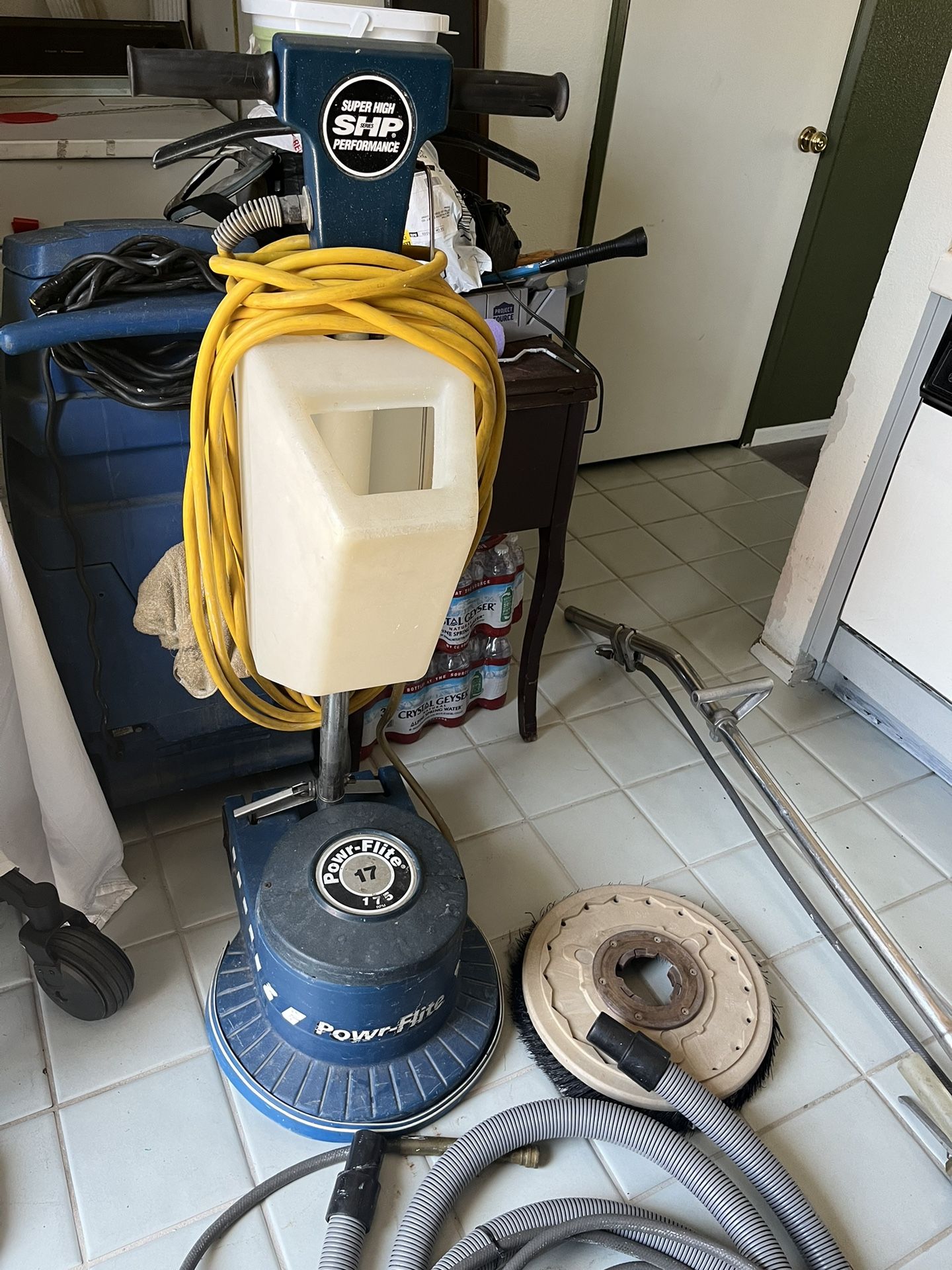 Set Of Carpet Cleaning Vacuum And Floor Wax