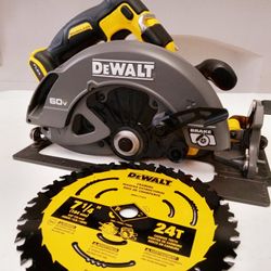 60V Max DeWalt 7 1/4" FLEXVOLT Circular Saw with E-Brake System 