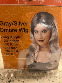 Gray silver ombré wig