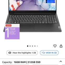 Lenovo V15 Laptop Good For Parts/display Not Working