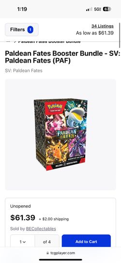 Pokemon Paldean Fates Booster Bundles
