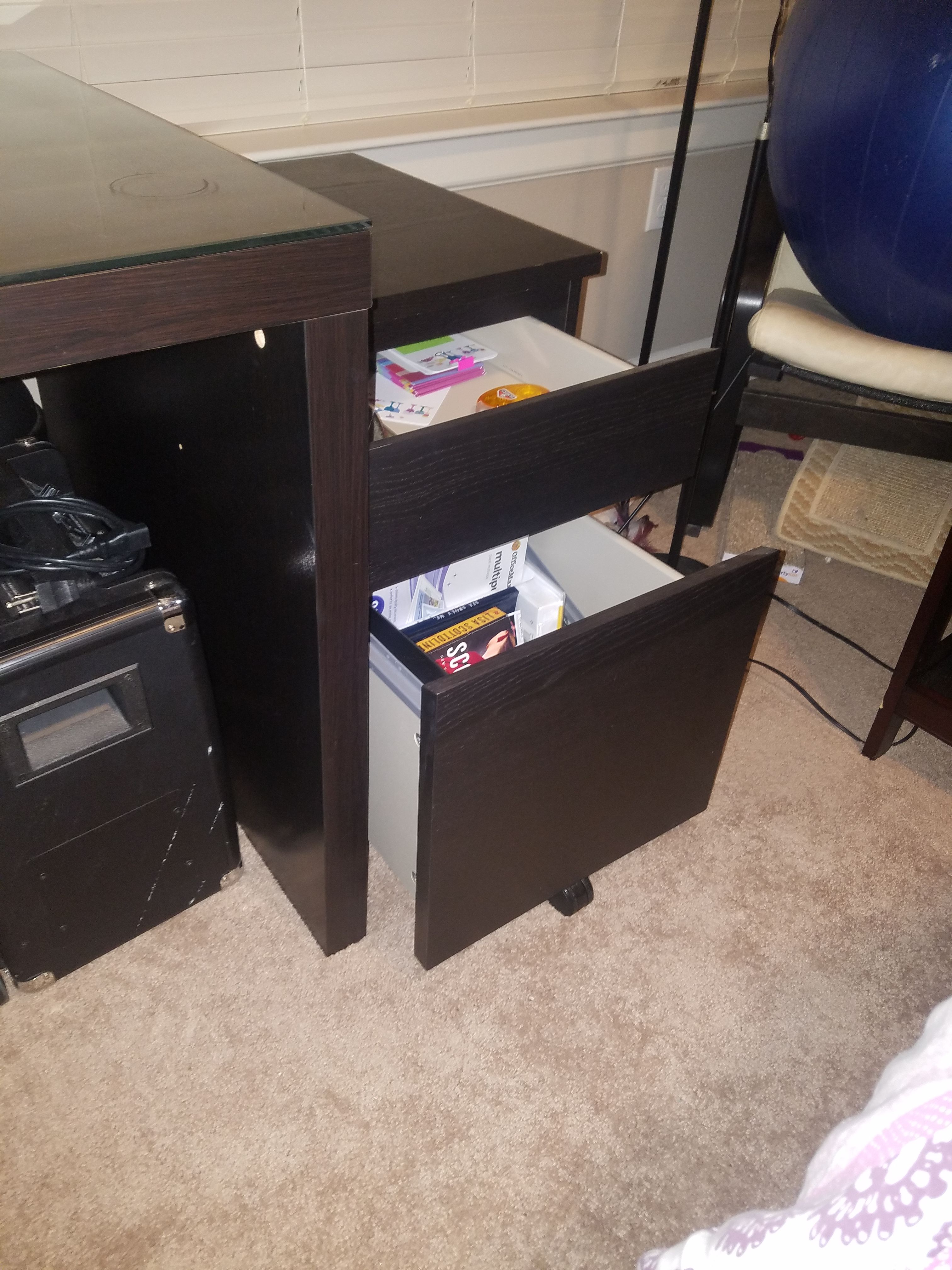 Wooden filing cabinet