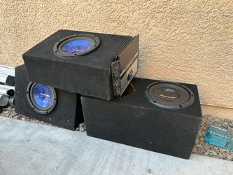 Pioneer 10” Subwoofer System – 3 Boxes + Lightning Audio Amplifier – $120 OBO