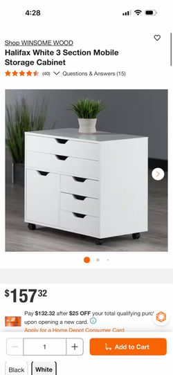 Storage cabinet with wheels