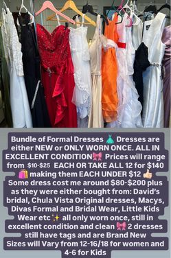 Formal dresses for Sale 🛍️ | Prices and sizes vary