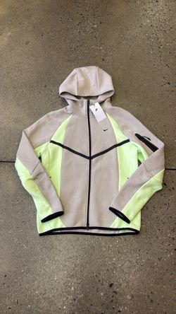 New Nike tech fleece hoodie jacket Windrunner cream lime black Men’s S Small or M Medium