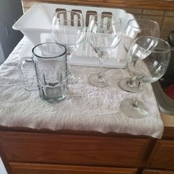 Wine Glasses And Beer Mug 