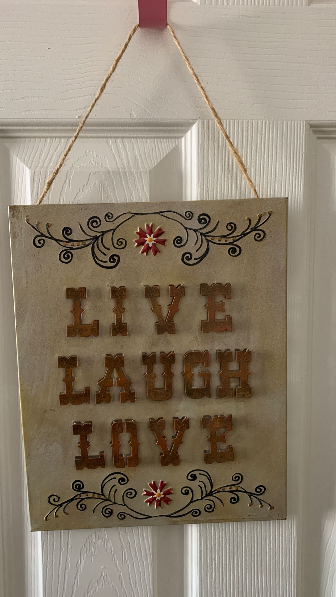 Metal wall decor “Live Laugh Love “