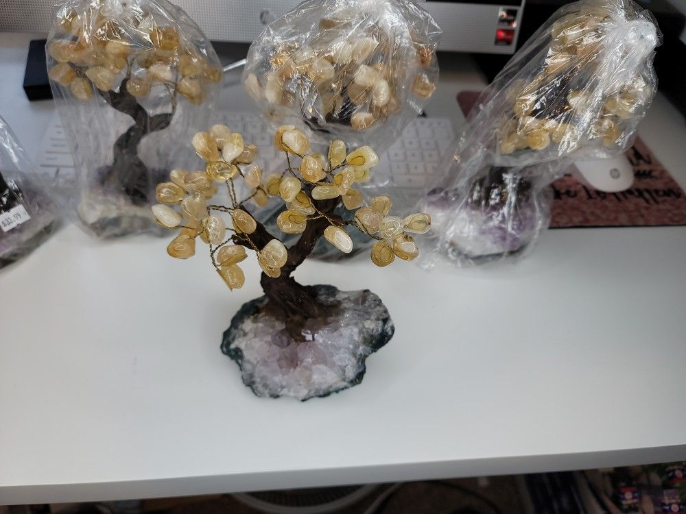 Citrine Bonsai Crystal Tree With Crystal Base