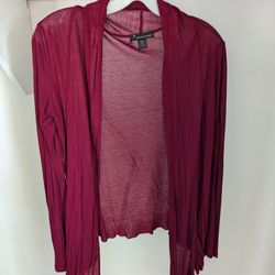 Women's Forever 21 Maroon/Red/Burgundy Cardigan Size S