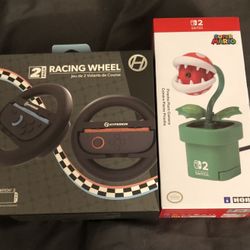 Hori Switch 2 Piranha Camera With 2 Joycon Racing Wheels 