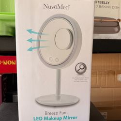 LED Make Up Mirror with Breeze Fan NuvoMed