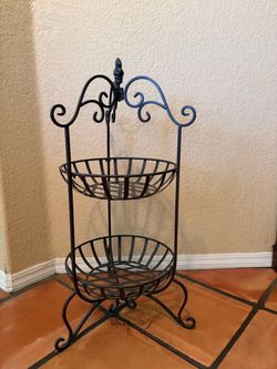27 inch high metal fruit kitchen basket