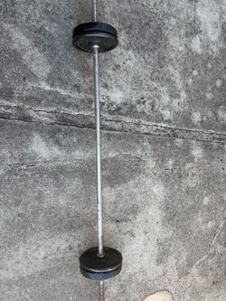 Adjustable Weightlifting Barbell with Weight Plates – Home Gym Equipment