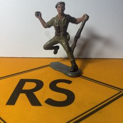 Vintage Louis Marx Six Inch Gold Marx Throwing Grenade No Bayonet