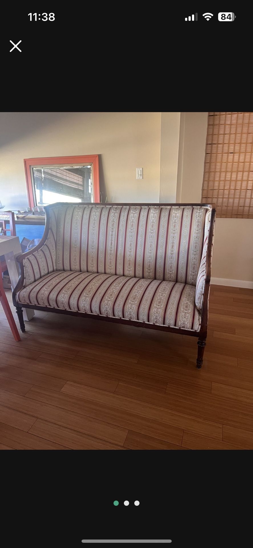 Loveseat, Bench/Dinette 59” Length 39” Height, 24” D