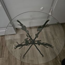 Vintage Metal/Glass Side Size Table 