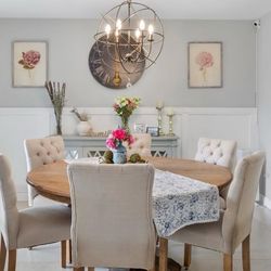 Raw Wood Dining Table for 6