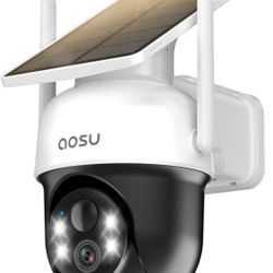 AOSU Solar Camera Security Outdoor - 100% Wire-Free Security Cameras Wireless Outdoor for Home Surve