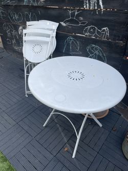 Cafe Table And Four Chairs